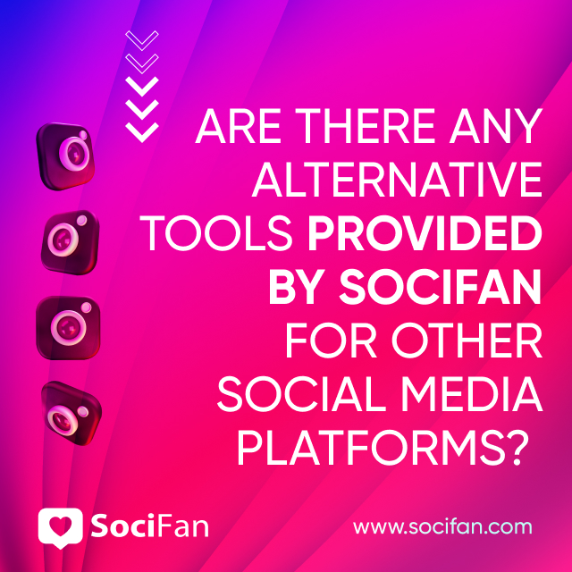 Are There Any Alternative Tools Provided by SociFan for Other Social Media Platforms