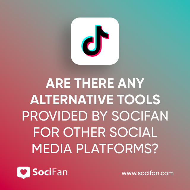 Are There Any Alternative Tools Provided By Socifan For Other Social Media Platform